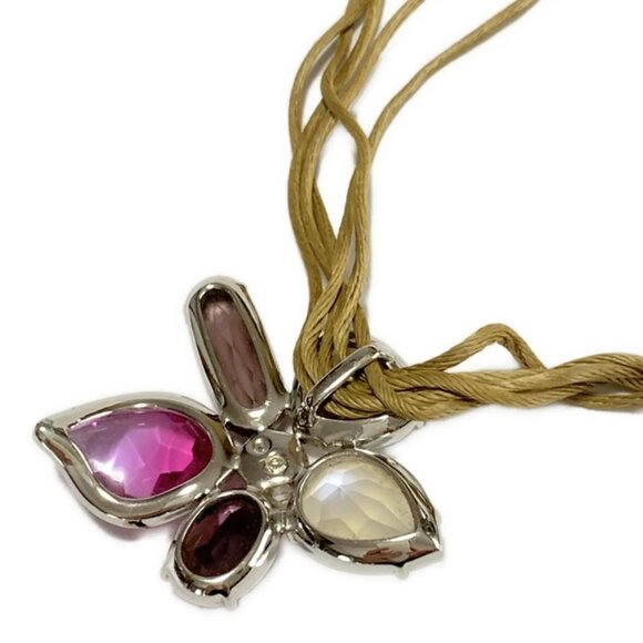 Auth SWAROVSKI - Silver Beige Multi Hardware Chemical Fiber Swarovski Crystal - Picture 3 of 4